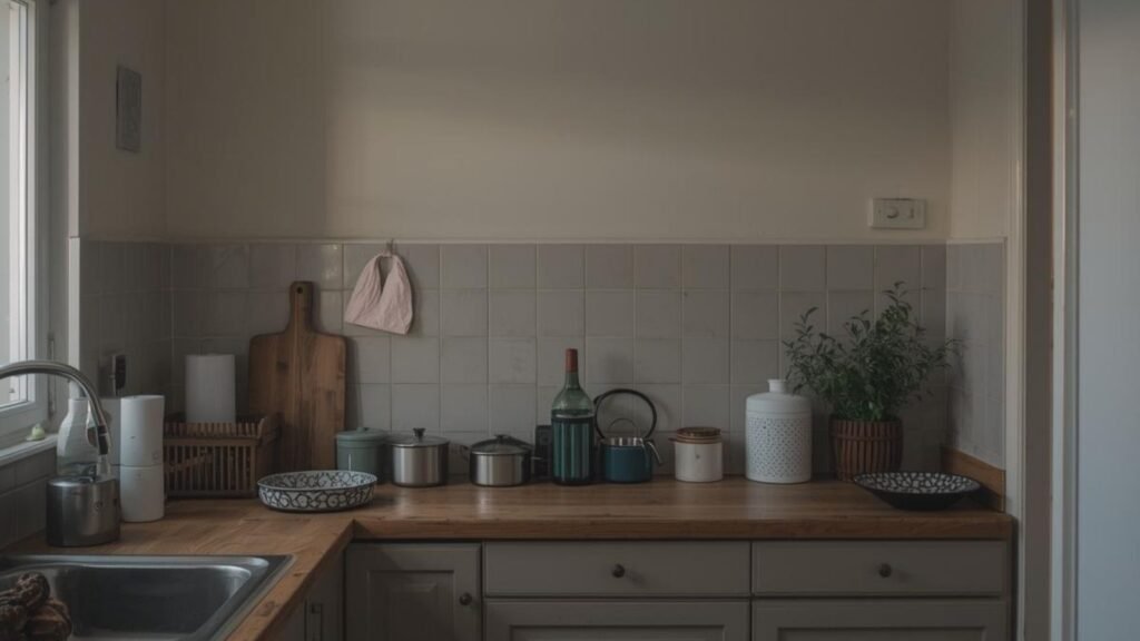 A quiet home kitchen in the evening representing why meal prep feels harder at the end of the day.