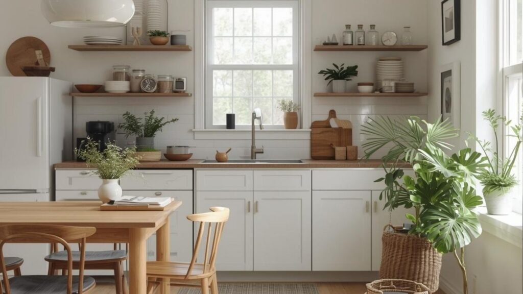 A calm, simple home environment representing affordable and intentional living on a budget.
