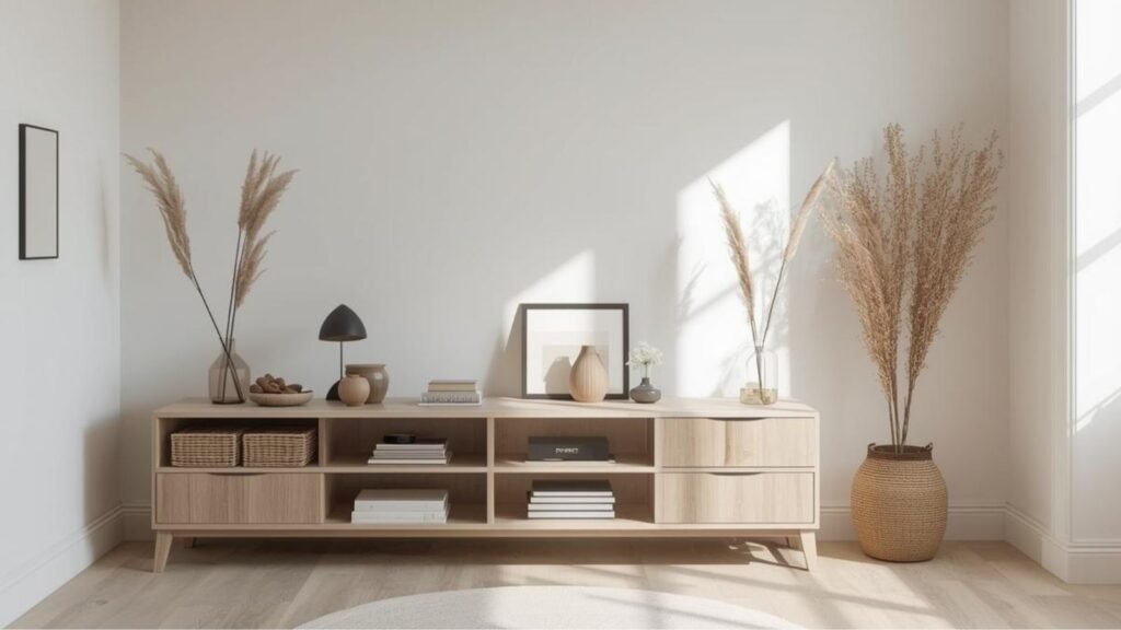 A calm home interior representing how having too many options can feel mentally heavy.